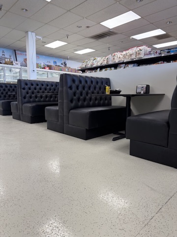 Arizona Indian Grocery Black Tufted Seating