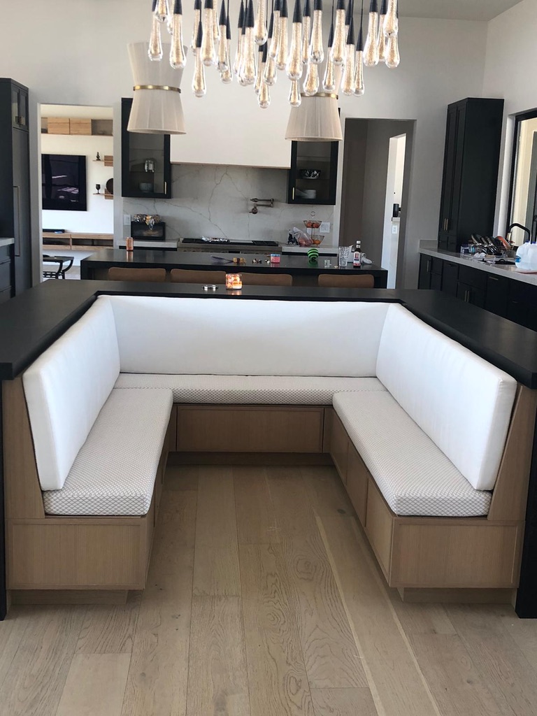 Arizona Residential White U Banquette