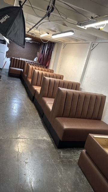 Brown Channel Booth Row
