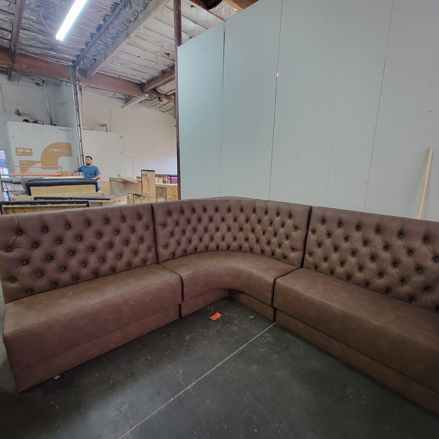 Brown Tufted Corner Workshop