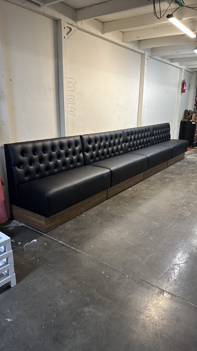 Las Vegas Area Barbershop Tufted Wood Base