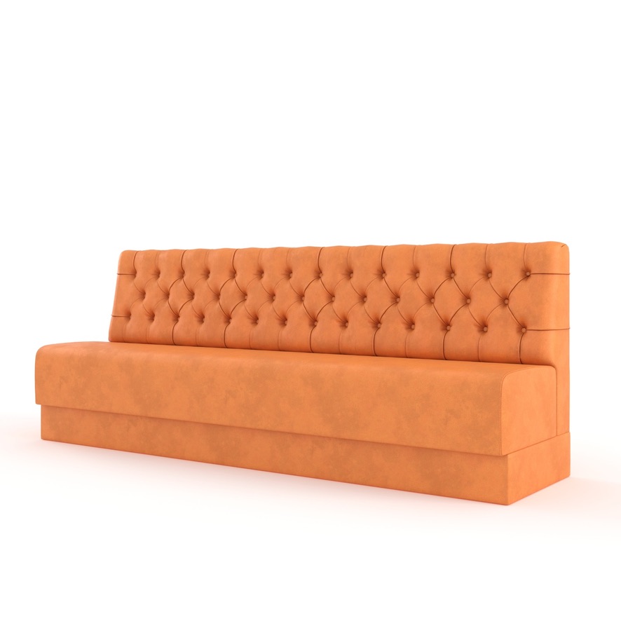 Orange Tufted Straight Upholstered Base Render