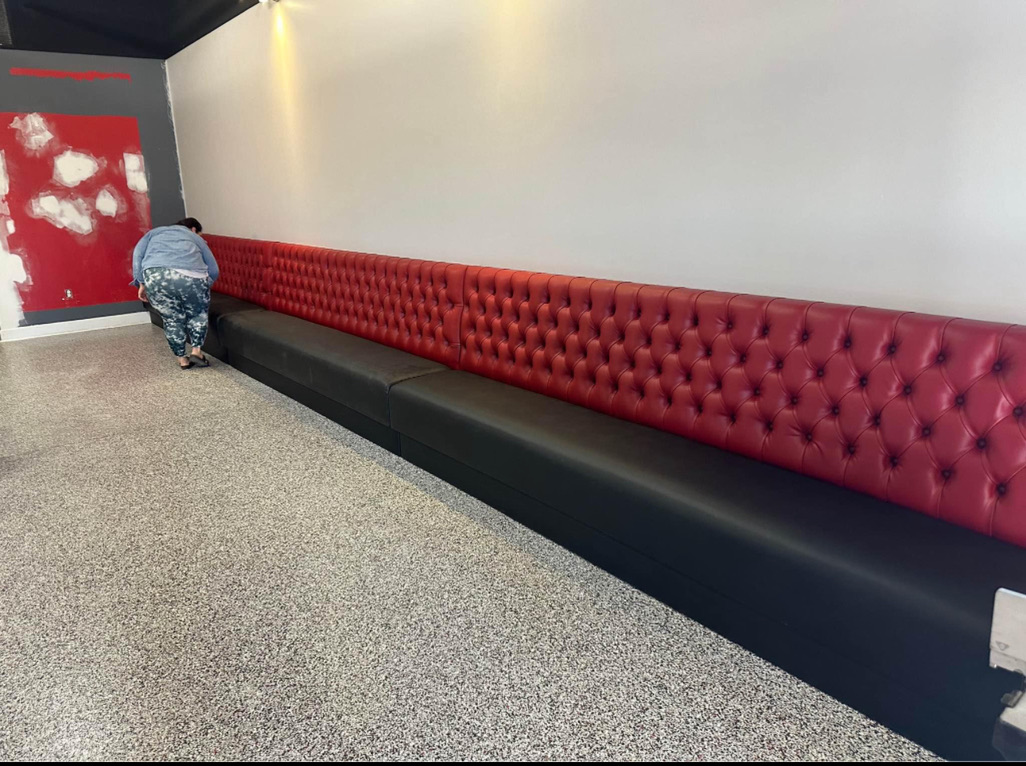 Phoenix Possible Mamma Mia Red Tufted Banquette