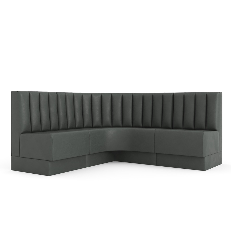 Residential Gray Channel Corner Upholstered Base Render