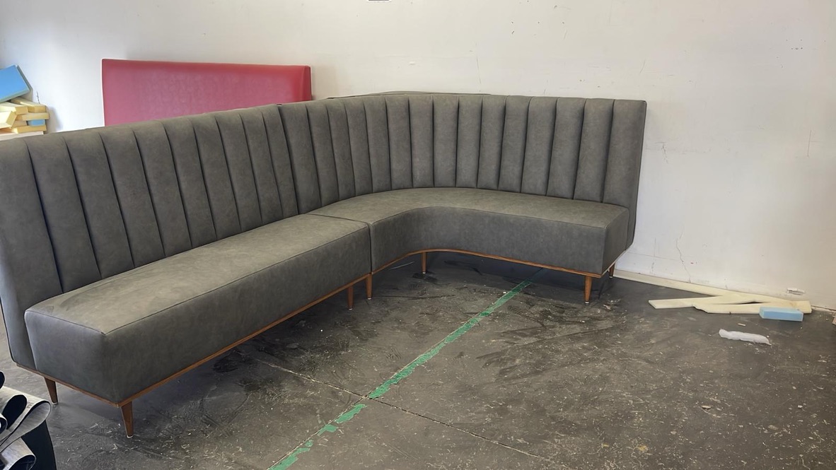 Residential Gray Channel Wood Legs