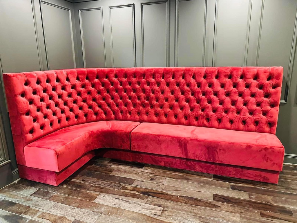 Residential Red Tufted Corner