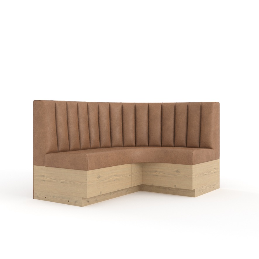 Tan Channel Corner Wood Base Render