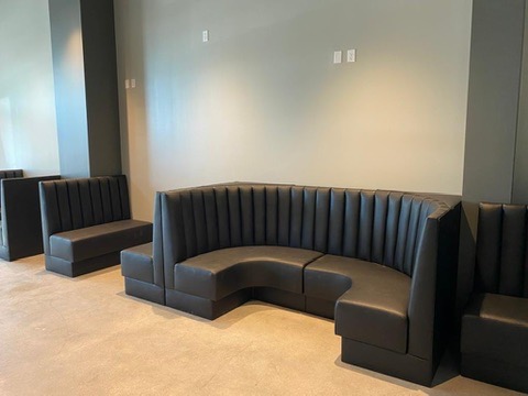 dark channel u booth front — onsite seating photograph