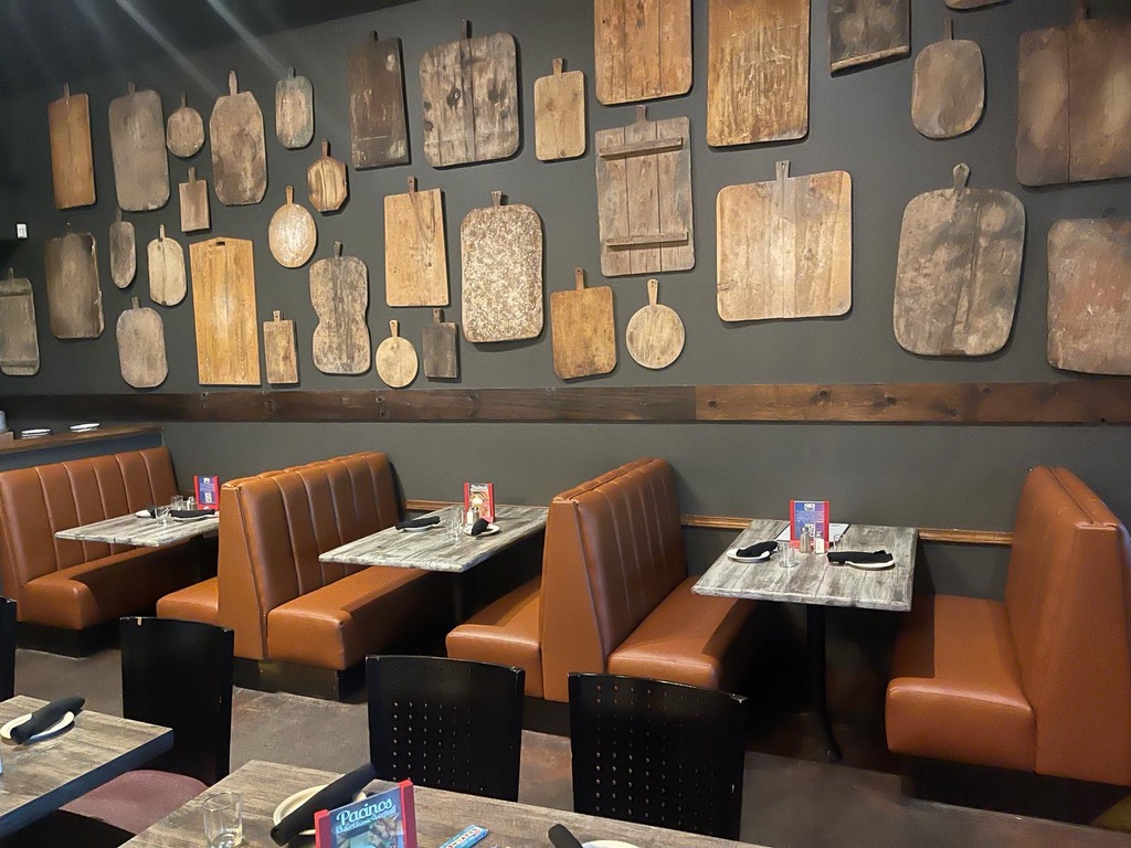 Booth and chair reupholstery at Pacino’s Italian in Mesa
