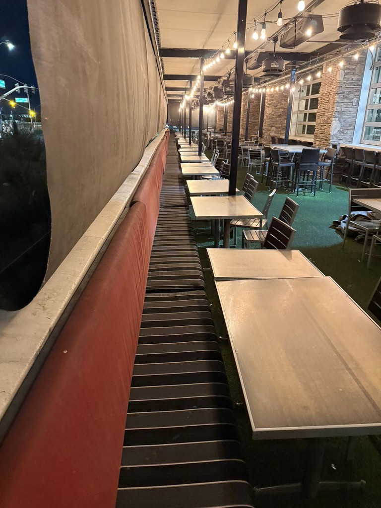 Patio cushions at The Sicilian Butcher
