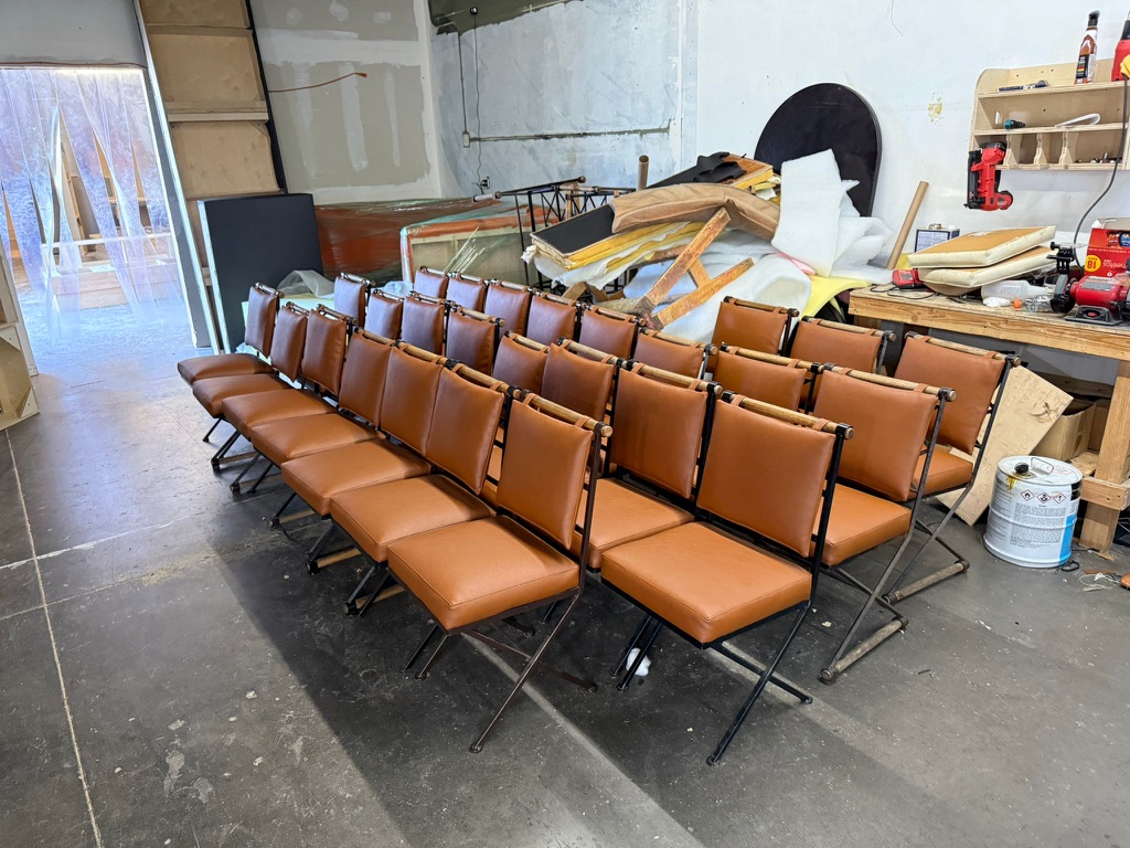 Chair reupholstery for Valentina Restaurant