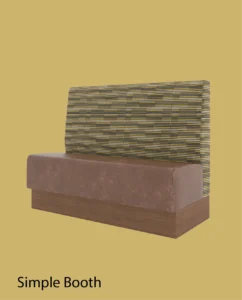 contrast simple custom booth for commercial seating