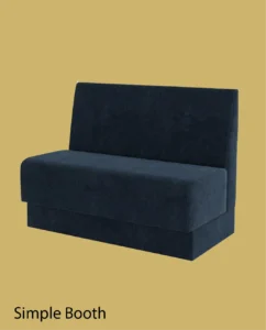 simple booth black for commercial seating