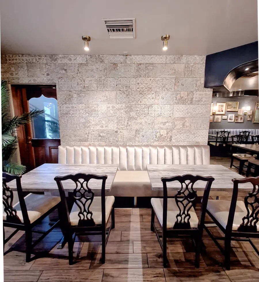 US Booths custom restaurant booth velvet back booth, beige, straight